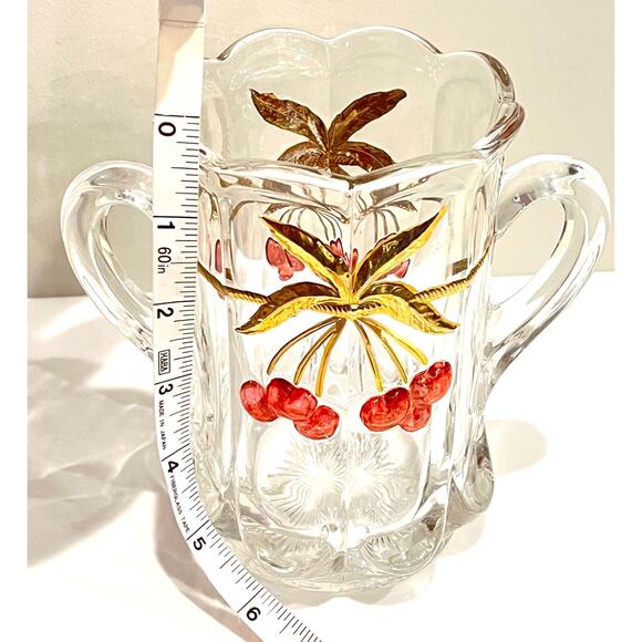 Mosser Glass SPOON VASE 6" Spooner Cherry & Cable Flower Celery Dish AG Pattern - Picture 3 of 5